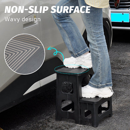 Multipurpose Portable Folding 2 Step Stool Non-Slip PP Collapsible Step Ladder Stool For Office Garage V985-2STEPSTOOL