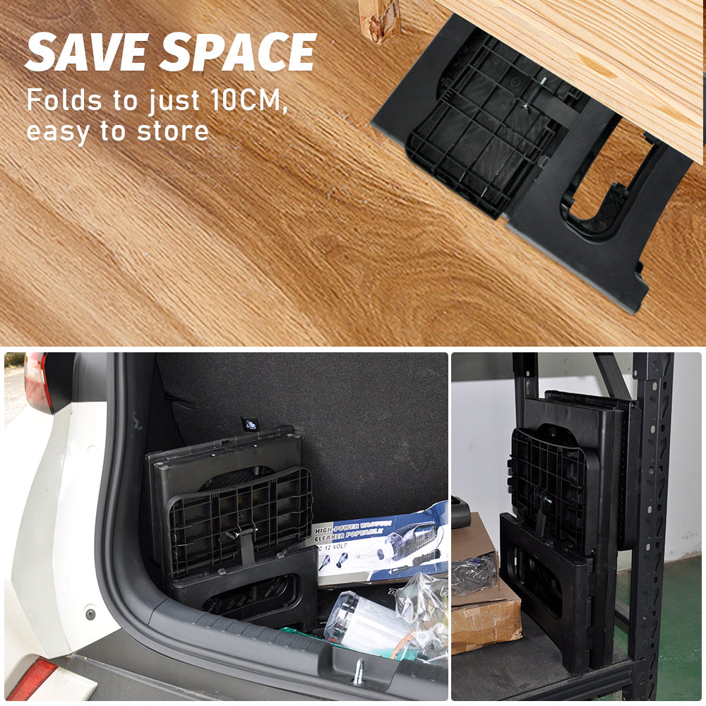 Multipurpose Portable Folding 2 Step Stool Non-Slip PP Collapsible Step Ladder Stool For Office Garage V985-2STEPSTOOL