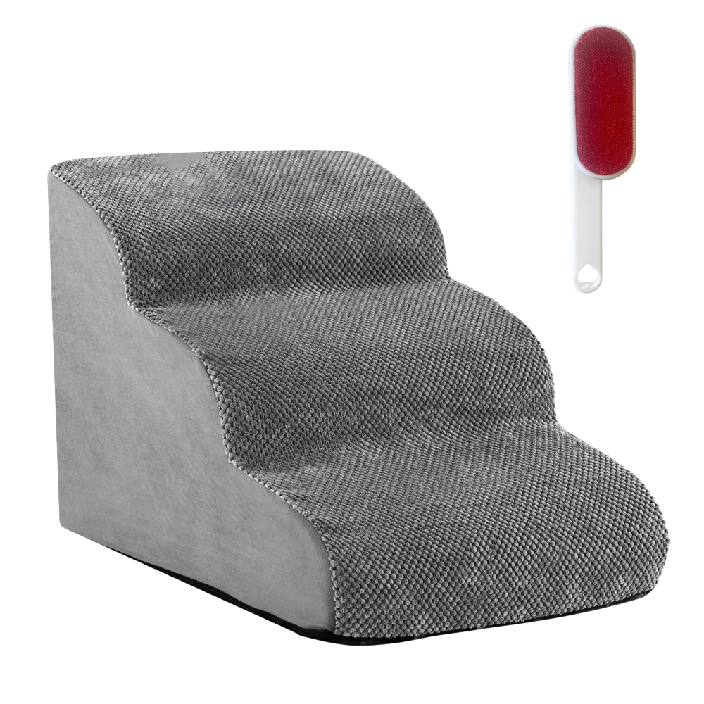 3 Tiers Dog Ramp Non-Slip Pet Steps Cat Stairs Foam Soft Pet Slope Max 40LBS Load for High Beds Sofa Couches V985-3TIERSDOGRAMP