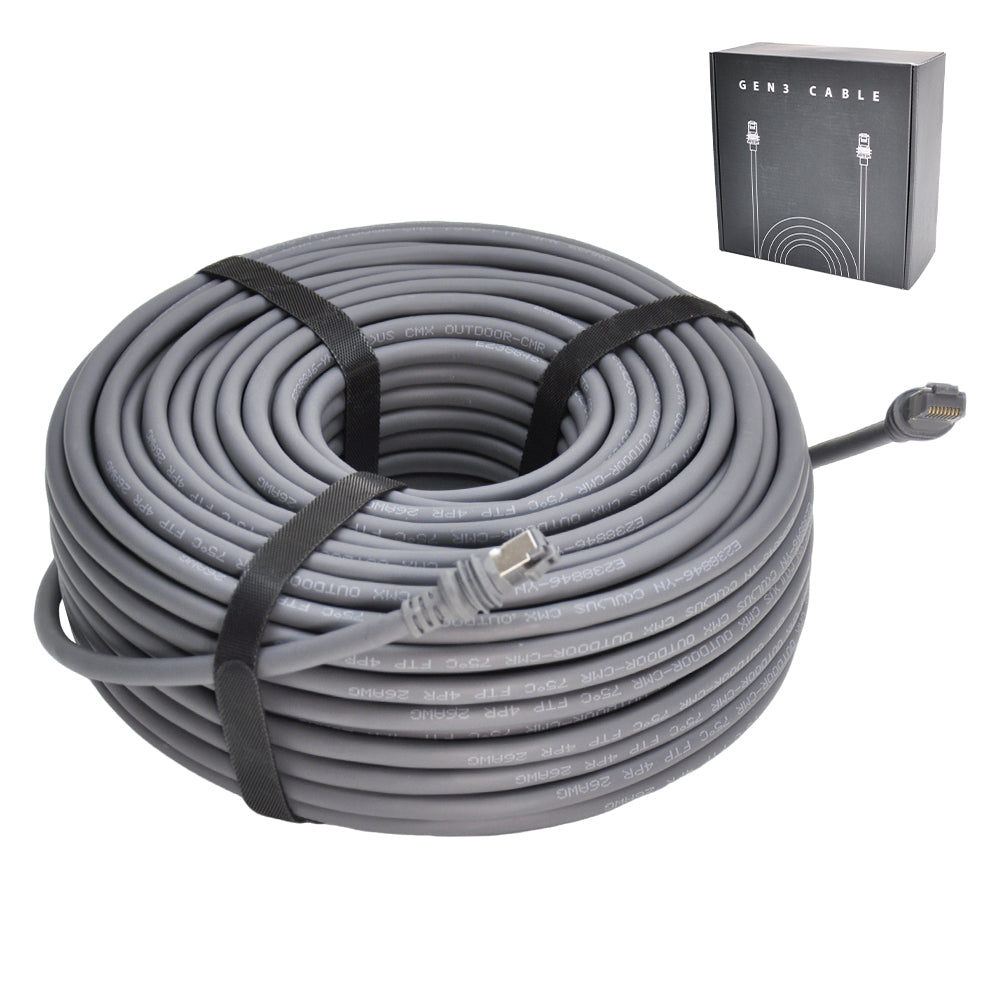 46M/150FT Replacement Gen 3 Cable 26AWG for Starlink Rectangular Satellite V3 Waterproof Weatherproof High V985-46MSTARLINK