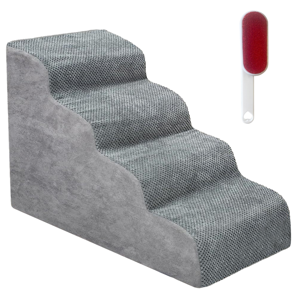 Non-Slip 4 Tiers Dog Ramp/Step/Stair Foam Dog Steps for High Beds or Couches V985-4TIERSDOGRAMP