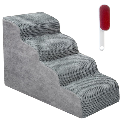Non-Slip 4 Tiers Dog Ramp/Step/Stair Foam Dog Steps for High Beds or Couches V985-4TIERSDOGRAMP