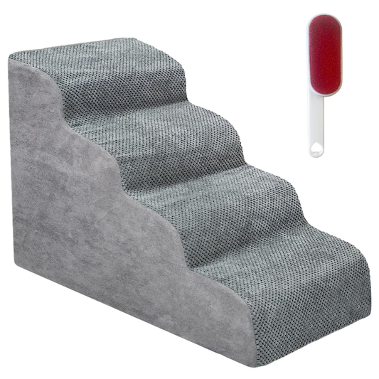 Non-Slip 4 Tiers Dog Ramp/Step/Stair Foam Dog Steps for High Beds or Couches V985-4TIERSDOGRAMP