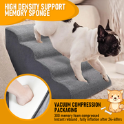 Non-Slip 4 Tiers Dog Ramp/Step/Stair Foam Dog Steps for High Beds or Couches V985-4TIERSDOGRAMP