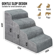 Non-Slip 4 Tiers Dog Ramp/Step/Stair Foam Dog Steps for High Beds or Couches V985-4TIERSDOGRAMP