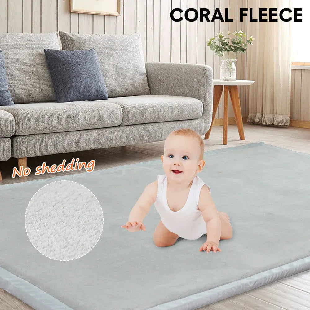 Tatami Memory Foam Mat Baby Playmat Coral Velvet Relaxing Pad Crawling Non Slip Home Thick Carpet Play Area V985-BABYPLAYMAT