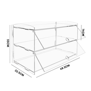 Alston 2-Tier Bakery Display Case Cabinet Pastry Acrylic Cupcake Donuts Cake Pastry Clear Display Cabinet V985-BAKERYDISPLAYCASE