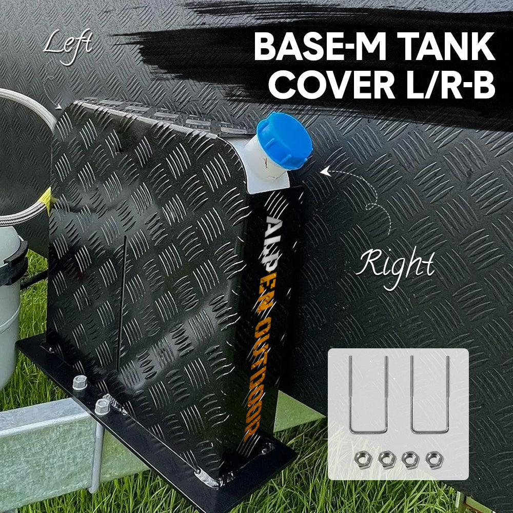Alpen Outdoor Base Mount 2mm Thickness Aluminium Diesel Heater Fuel Tank Cover Double Side for 10L 15L Fuel V985-BASEMTANKCOVERLRB