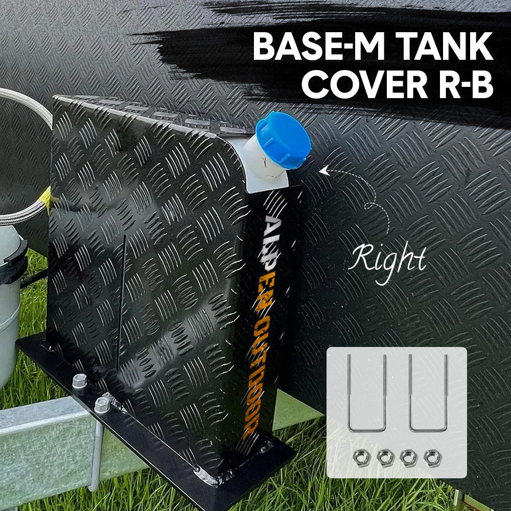 Alpen Outdoor Fuel Tank Cover Right Side Base Mount 2mm Thickness Aluminium Diesel Heater for 10L 15L Fuel V985-BASEMTANKCOVERRB