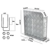 Alpen Outdoor Silver Fuel Tank Cover Right SideBase Mount 2mm Thickness Aluminium Diesel Heater Fuel Tank V985-BASEMTANKCOVERRS