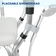 Shower Seat Bath Chair Adjustable Height Non-Slip Shower Bathtub Seat with Padded Arms Removable Back for V985-BATHSEAT