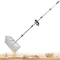 Beach Rake Stainless Steel Sand Flea Rake 140cm Long Detachable Handle and Shark Tooth Wide Sifter for Easy V985-BEACHRAKE