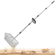 Beach Rake Stainless Steel Sand Flea Rake 140cm Long Detachable Handle and Shark Tooth Wide Sifter for Easy V985-BEACHRAKE