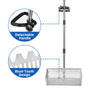 Beach Rake Stainless Steel Sand Flea Rake 140cm Long Detachable Handle and Shark Tooth Wide Sifter for Easy V985-BEACHRAKE