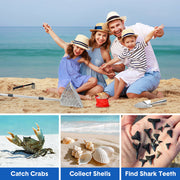 Beach Rake Stainless Steel Sand Flea Rake 140cm Long Detachable Handle and Shark Tooth Wide Sifter for Easy V985-BEACHRAKE