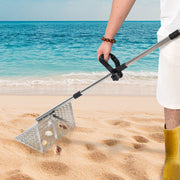 Beach Rake Stainless Steel Sand Flea Rake 140cm Long Detachable Handle and Shark Tooth Wide Sifter for Easy V985-BEACHRAKE