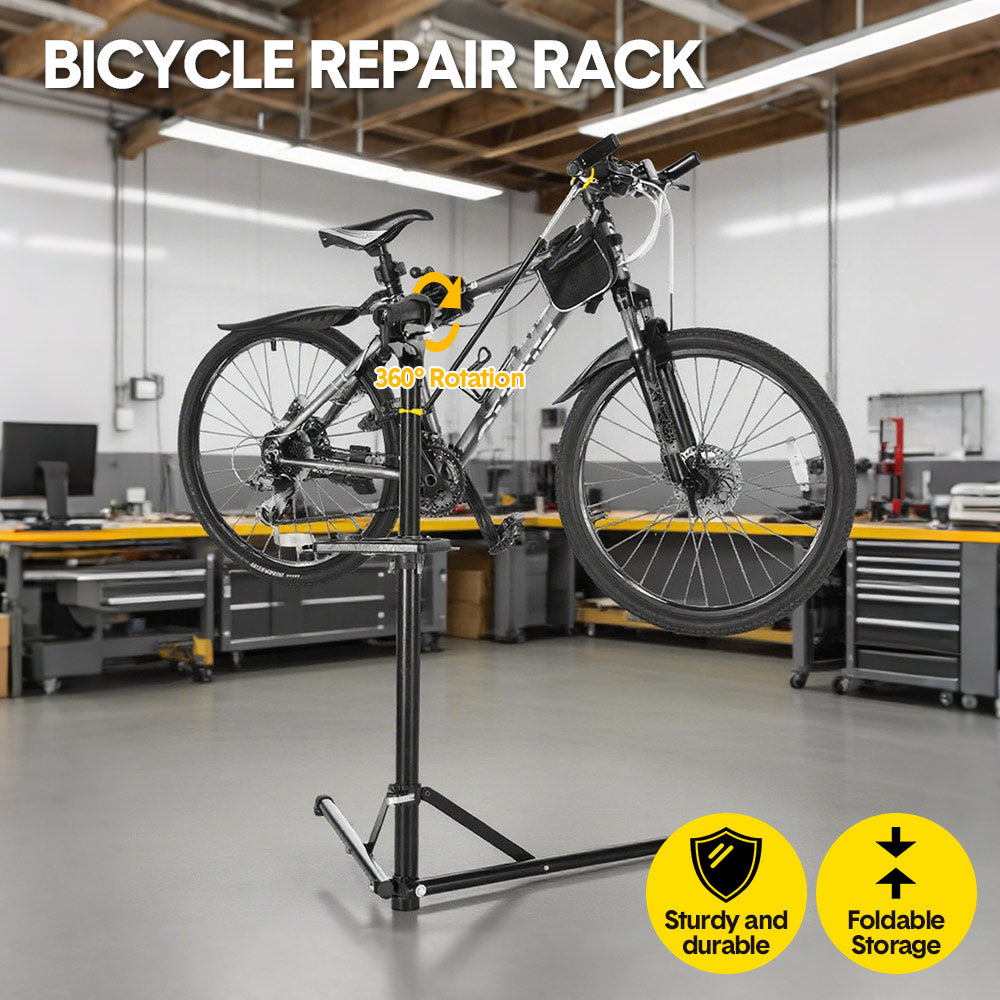 Bike Repair Rack 360 Rotating 40 to 63Inch Height Adjustable Home Bicycle Mechanic Stand Anti-Slip Foldable V985-BICYCLEREPAIRRACK