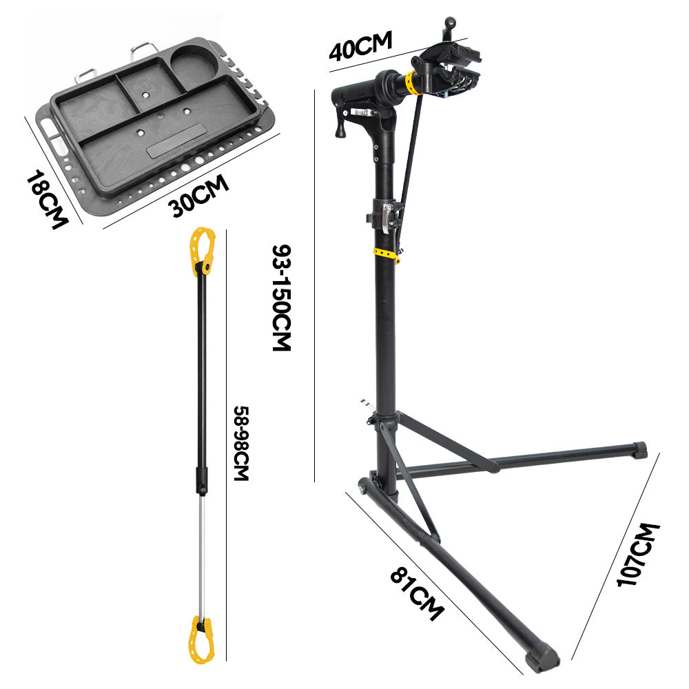 Bike Repair Rack 360 Rotating 40 to 63Inch Height Adjustable Home Bicycle Mechanic Stand Anti-Slip Foldable V985-BICYCLEREPAIRRACK