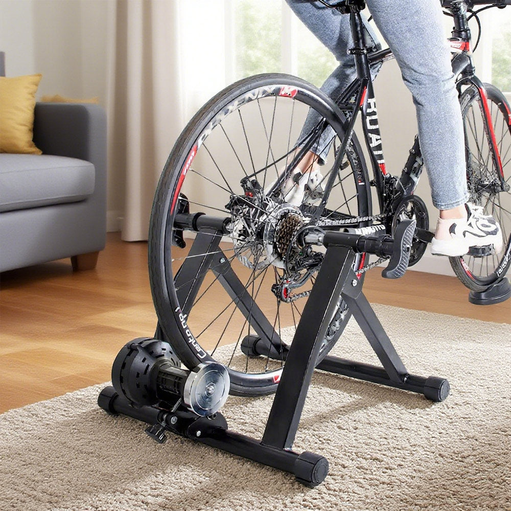 Portable Indoor Exercise Bike Trainer Stand Stationary Bicycle Training Stand Magnetic 6 Level Resistance For V985-BIKETRAINERSTAND