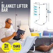 Blanket Lifter Bar 62-82cm Height Adjustable Feet Tent Steel Bed Cradle Max Load 136kg with 4 Clips for Feet V985-BLANKETLIFTERBAR