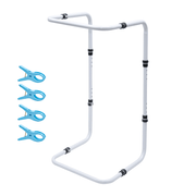 Blanket Lifter Bar 62-82cm Height Adjustable Feet Tent Steel Bed Cradle Max Load 136kg with 4 Clips for Feet V985-BLANKETLIFTERBAR
