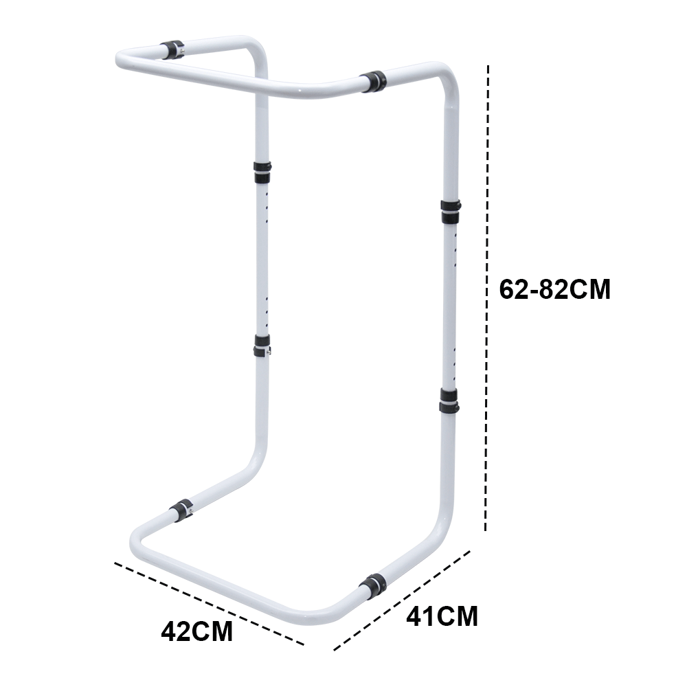 Blanket Lifter Bar 62-82cm Height Adjustable Feet Tent Steel Bed Cradle Max Load 136kg with 4 Clips for Feet V985-BLANKETLIFTERBAR