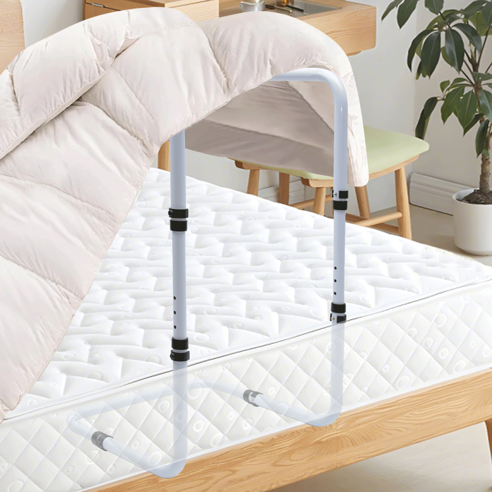 Blanket Lifter Bar 62-82cm Height Adjustable Feet Tent Steel Bed Cradle Max Load 136kg with 4 Clips for Feet V985-BLANKETLIFTERBAR