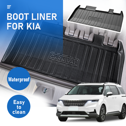 Cargo Mat Kia Carnival 2021-2023 Boot Liner Frunk Mat TPE Cargo Liner All Weather TPE Mat Accessories Rear V985-BOOTLINERFORKIA