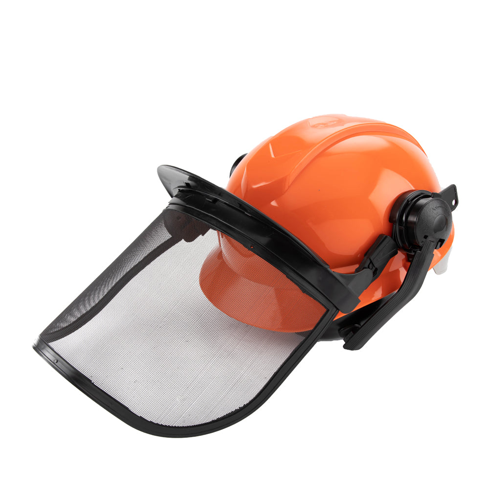 Chainsaw Brushcutter Hard Hat Safety Helmet Face Shield With Visor & Ear Muffs For Landscaping Gardening Lawn V985-BRUSHCUTTERHARDHAT