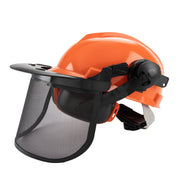 Chainsaw Brushcutter Hard Hat Safety Helmet Face Shield With Visor & Ear Muffs For Landscaping Gardening Lawn V985-BRUSHCUTTERHARDHAT