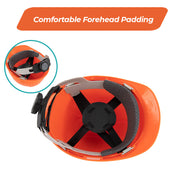 Chainsaw Brushcutter Hard Hat Safety Helmet Face Shield With Visor & Ear Muffs For Landscaping Gardening Lawn V985-BRUSHCUTTERHARDHAT