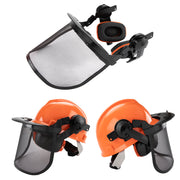 Chainsaw Brushcutter Hard Hat Safety Helmet Face Shield With Visor & Ear Muffs For Landscaping Gardening Lawn V985-BRUSHCUTTERHARDHAT