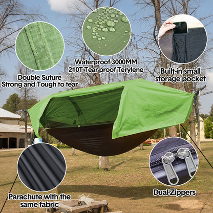 Hammock Tent Outdoor Double Portable Multi-Functional Waterproof Hammock Parachute Camping Hanging Bed V985-CAMPINGHAMMOCKTENT