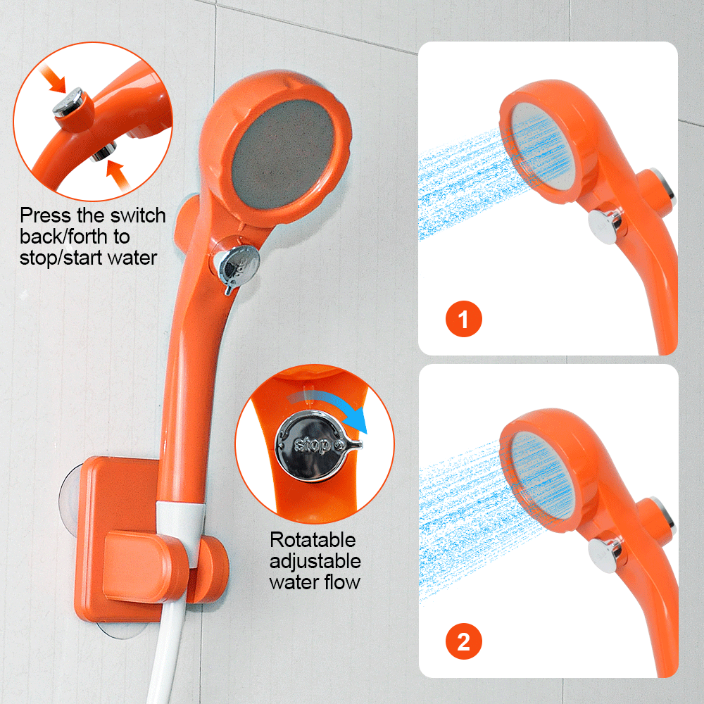 Portable Camping Shower IPX7 Waterproof Outdoor Shower Water Pump with Rechargeable Battery and Intelligent V985-CAMPINGSHOWER