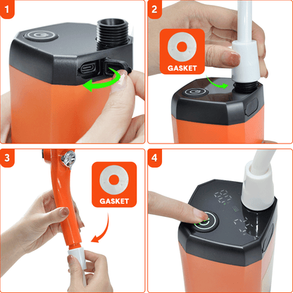 Portable Camping Shower IPX7 Waterproof Outdoor Shower Water Pump with Rechargeable Battery and Intelligent V985-CAMPINGSHOWER