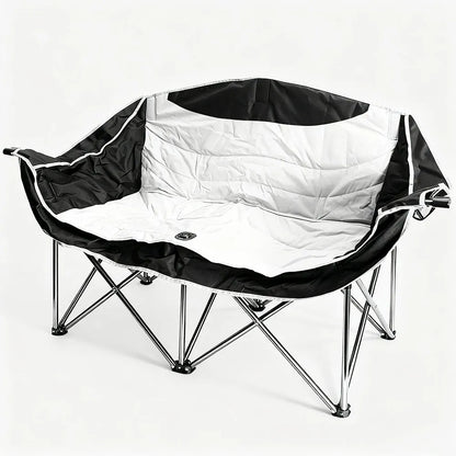 Double Camping Chairs Outdoor Lawn Camping Couch Heavy Duty Folding Chairs Strong Loading Capacity Metal V985-CAMPINGSOFA