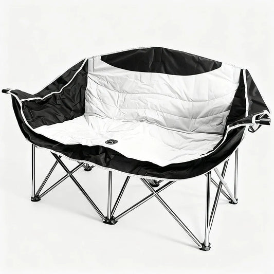 Double Camping Chairs Outdoor Lawn Camping Couch Heavy Duty Folding Chairs Strong Loading Capacity Metal V985-CAMPINGSOFA