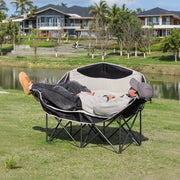 Double Camping Chairs Outdoor Lawn Camping Couch Heavy Duty Folding Chairs Strong Loading Capacity Metal V985-CAMPINGSOFA