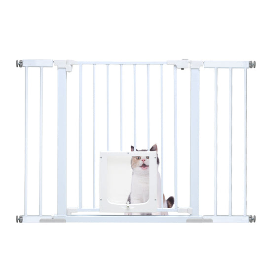 Alston 76cm Tall Baby Pet Security Gate Safety Adjustable Width with Cat Door for House Doorways Stairs Guard V985-CATDOORGATE