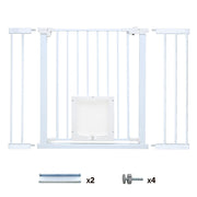 Alston 76cm Tall Baby Pet Security Gate Safety Adjustable Width with Cat Door for House Doorways Stairs Guard V985-CATDOORGATE
