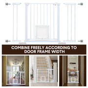 Alston 76cm Tall Baby Pet Security Gate Safety Adjustable Width with Cat Door for House Doorways Stairs Guard V985-CATDOORGATE