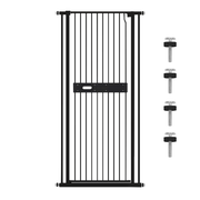 Alston Extra Tall 150cm Baby Pet Security Gate Balck Safety Gate Easy Fit Fence Two Way Opening No Drill V985-CATPROOFDOOR