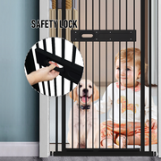 Alston Extra Tall 150cm Baby Pet Security Gate Balck Safety Gate Easy Fit Fence Two Way Opening No Drill V985-CATPROOFDOOR