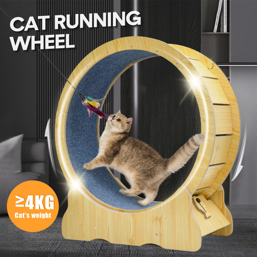 Cat Running Wheel Cat Running Wheel Ultra-Quiet Treadmill Exerciser Scratcher with Anti-Slip Carpet V985-CATRUNNINGWHEEL