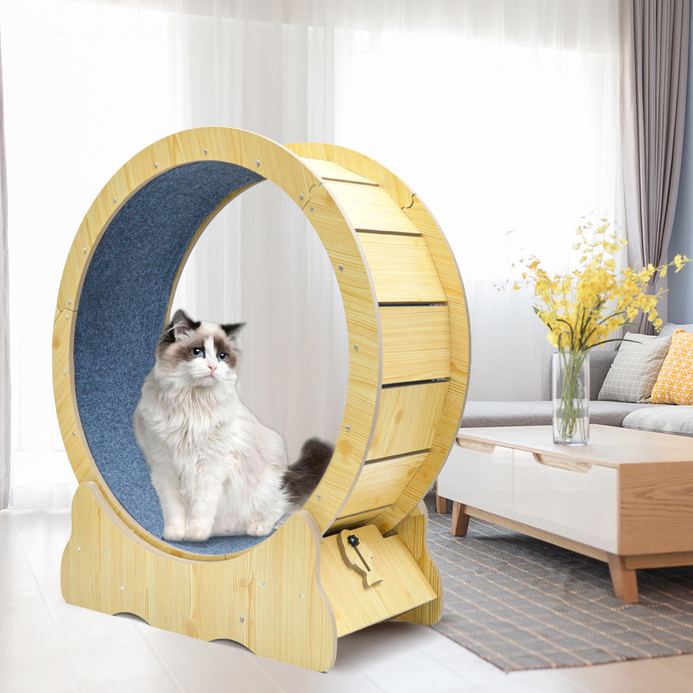 Cat Running Wheel Cat Running Wheel Ultra-Quiet Treadmill Exerciser Scratcher with Anti-Slip Carpet V985-CATRUNNINGWHEEL