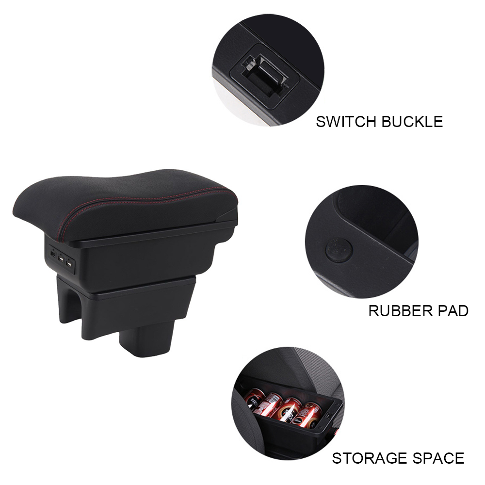 Suzuki Swift 2005-2021 Center Central Storage Car Console Seat Armrest Box Durable ABS Armrest Box V985-CENTERCONSOLEFORSUZUKI