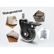 5 pcs Office Chair Casters 360 Rotatable Replacement Wheels with Locks V985-CHAIRCASTERS