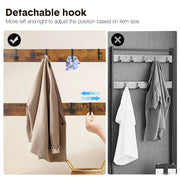 4-In-1 Coat Rack Large Capacity Freestanding Hall Tree 183 High Entryway Bench with 8 Detachable Hooks V985-COATRACK