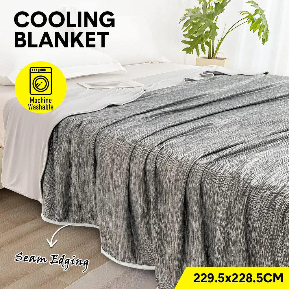 Summer Cooling Blanket90"x90" Lightweight Breathable Ice Cooling Throw Soft Cold Blankets for Bed Sofa or V985-COOLINGBLANKET