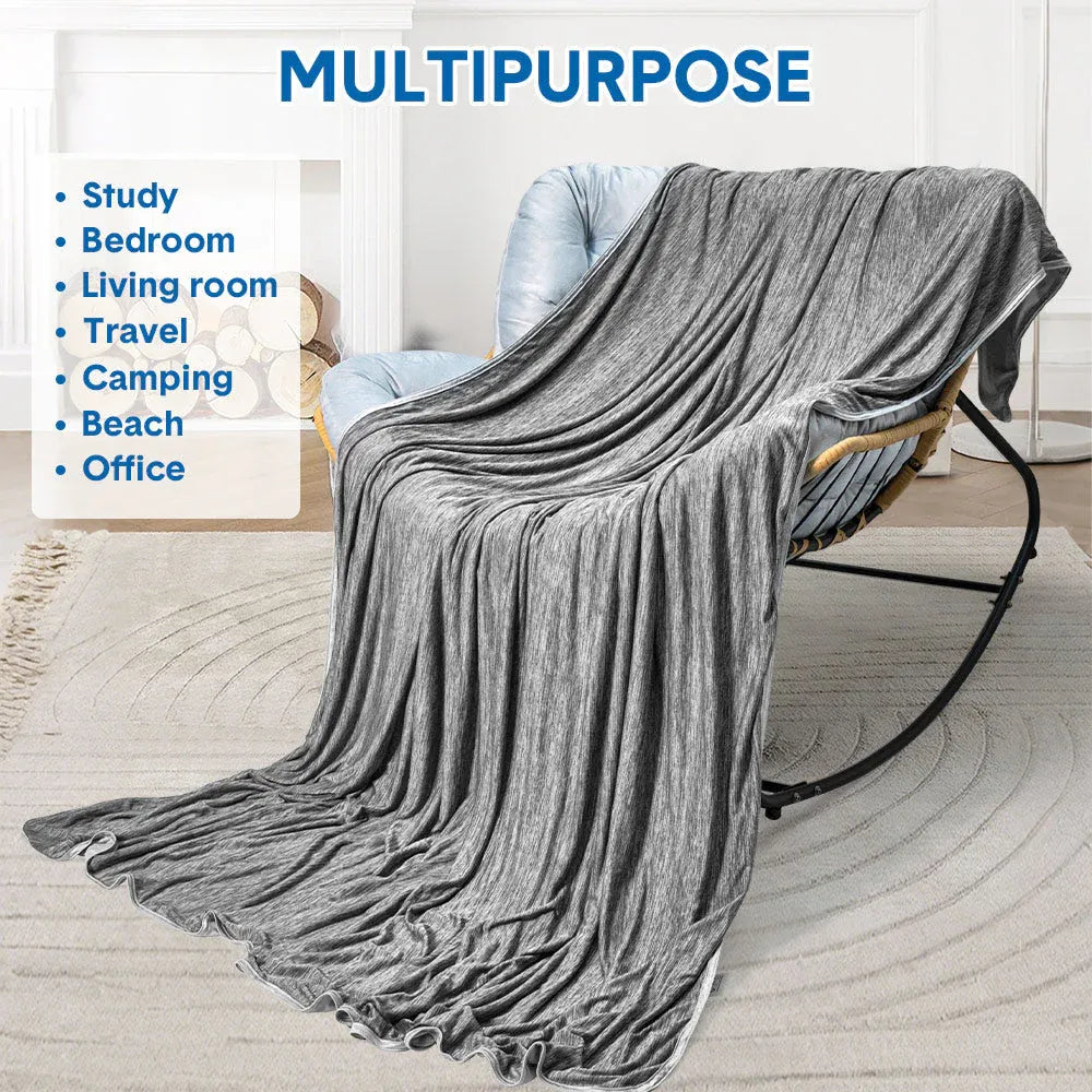 Summer Cooling Blanket90"x90" Lightweight Breathable Ice Cooling Throw Soft Cold Blankets for Bed Sofa or V985-COOLINGBLANKET